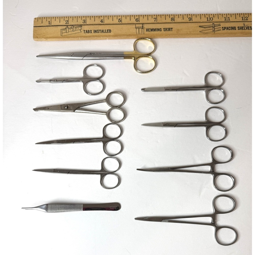 LOT of 10 Surgical Medical Grade Stainless Steel Scissors Various Sizes Pakistan